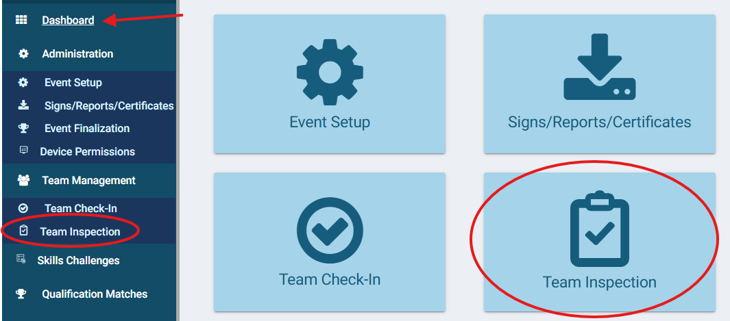Team Inspection – Aerial Drone Competition